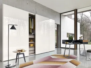 Breccia Sliding Wardrobe in glossy lacquer by Sangiacomo.