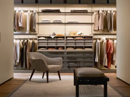 Ubik Skin walk-in closet by Poliform.