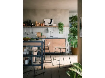 Academy stool in transparent polycarbonate by Connubia