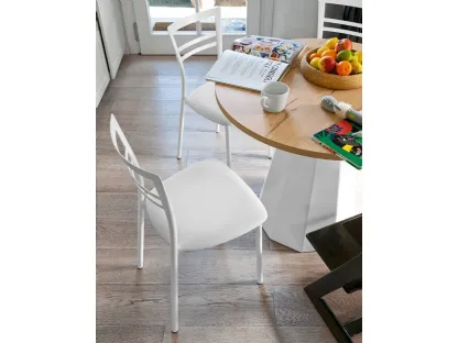 Go! chair in metal with padded seat by Connubia