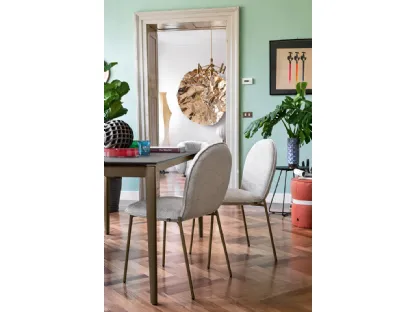 Riley Mid chair in padded fabric by Connubia