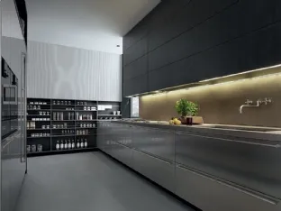 My Planet Linear Design Kitchen in Poliform Steel
