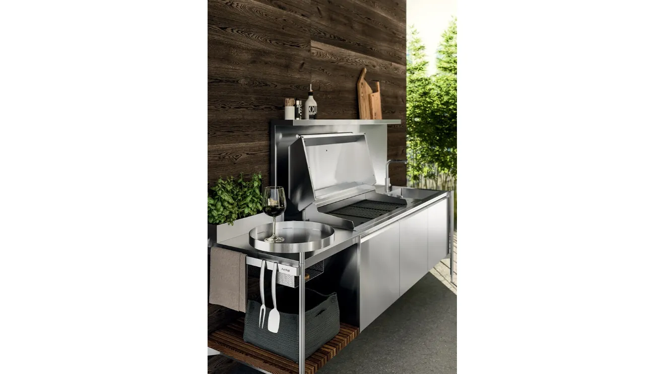 Outdoor Solaria Linear Monobloc Kitchen Design by Arrital