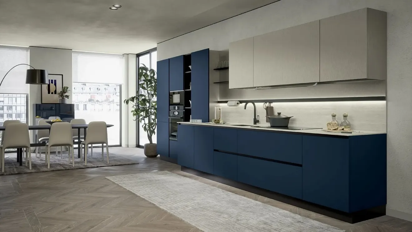 Modern linear kitchen Colibrì 01 by Forma Cucine.