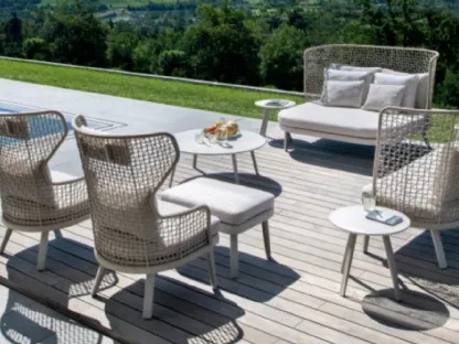 Outdoor furniture with woven seats Emma by Varaschin