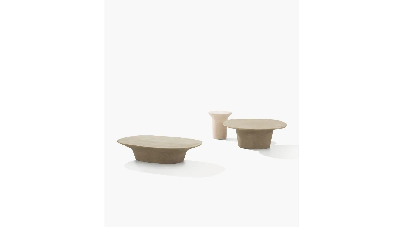 Reef cement coffee tables by Poliform.