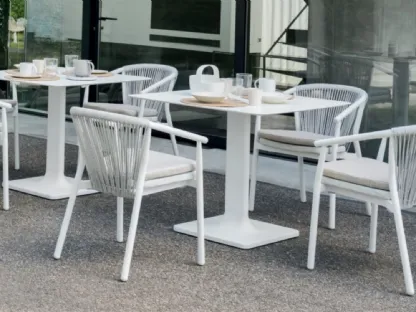 Garden chair woven with Smart aluminum structure by Varaschin